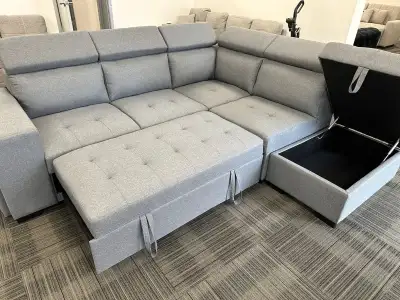 Brand New Reversible  pullout couch with Adjustable Headrest, View more