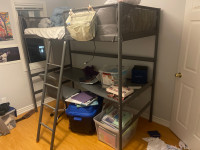 IKEA loft bed with table 