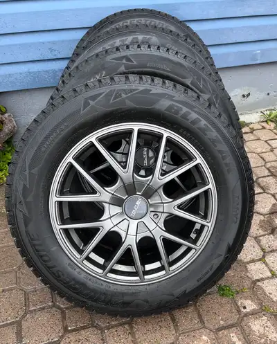 Touren Rims and Tires for Sale Four x Bridgestone Blizzak 235/65R17 Winter Tires on Touren 17-inch R...