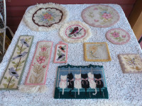 Collection of Cheticamp, NS Hooking--Table Mats, Etc