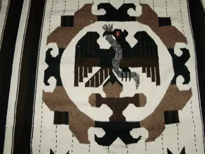 Cotton Blanket with Indigenous Art Detailing, View more