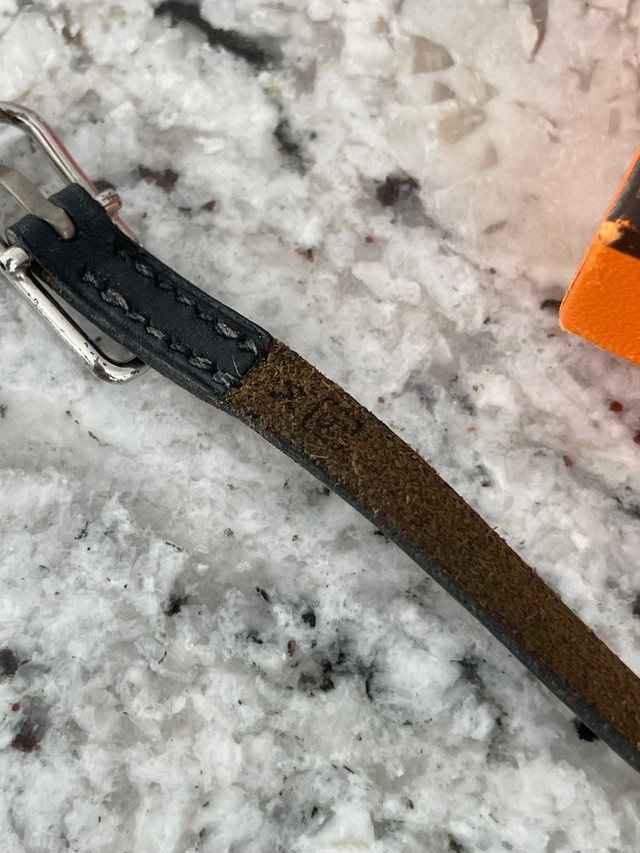 HERMES Api 3 Belt Leather Bracelet Used Vintage Paris Black Wrap dans Bijoux et montres  à Ville de Montréal - Image 4