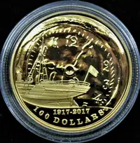 2017 $100  14-KT GOLD COIN:  100TH ANNIVERSARY HALIFAX EXPLOSION