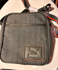 Puma Cross Body bag and duffle bag, grey with orange accent, new