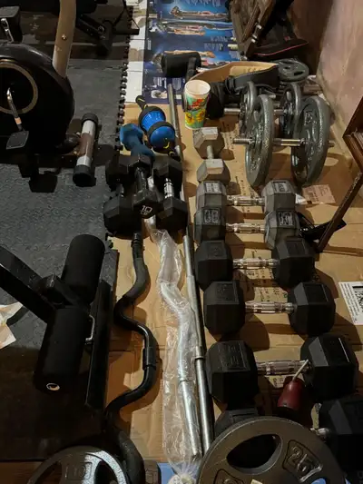 HOME GYM EQUIPMENTS FOR IMMEDIATE SALE ***SET UP A MINI GYM*** ALL That you see in the pictures need...