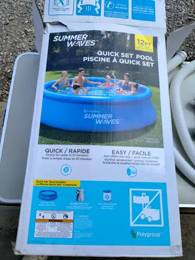 Inflatable pool 12 ft, View more