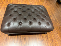 REAL LEATHER OTTOMAN