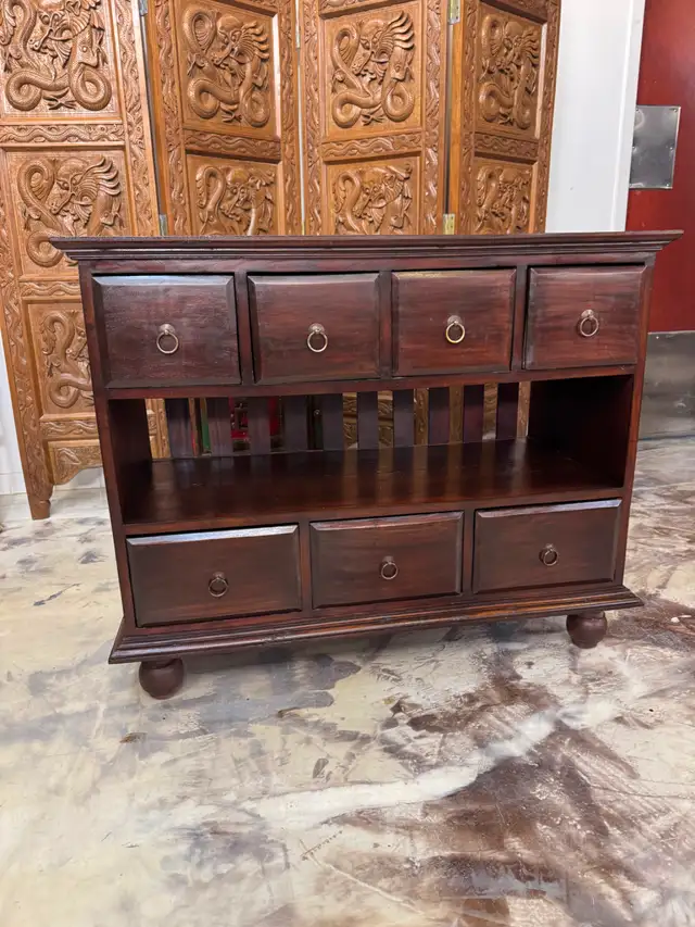Bahut, Commode 6 tiroirs, Petit buffet en acacia, cabinet Inde in Hutches & Display Cabinets in City of Montréal - Image 2
