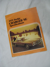 Brochure Concessionnaire Dodge Charger SE 1975 Dealer Brochure