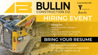 Bullin Construction Hiring Event!