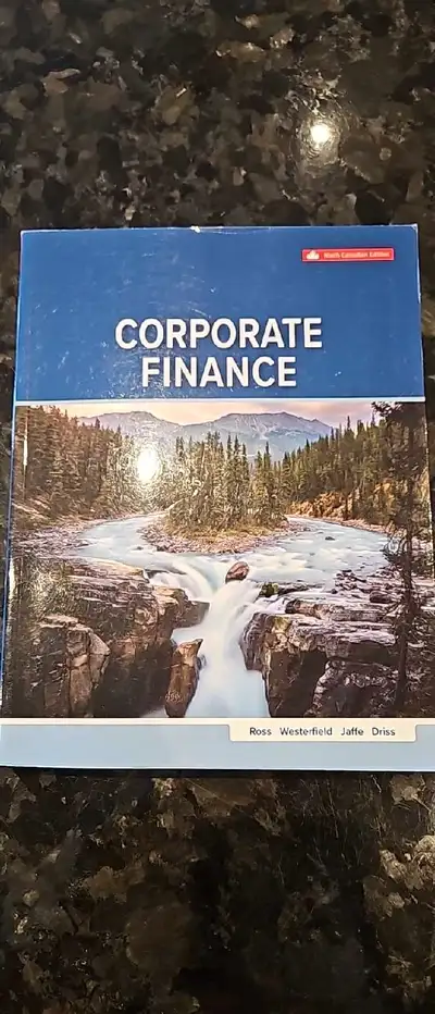 Corporate Finance 9th Canadian Edition in excellent condition. Price is $177 new. See other pictures...
