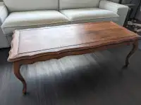 Restored solid wood coffee table, circa 1968