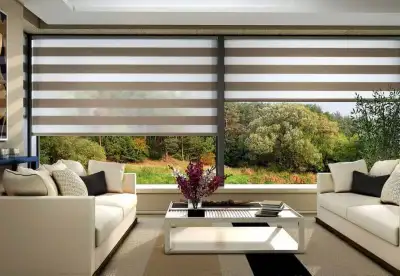 Custom Made Luxury Zebra Blinds High Quality Italian Fabrics Motorized & Motor Less Free in home est...