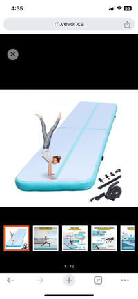 Inflatable gymnastics mat. 9’x3’x4”