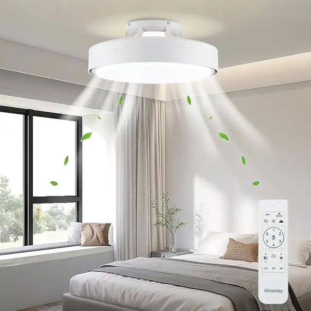 Modern Bladeless Ceiling Fan with Light & Remote, DC Motor, 6 Sp in Indoor Lighting & Fans in Mississauga / Peel Region - Image 9