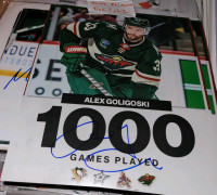Alex Goligoski signed 8x10 picture / Photo 8x10 signée