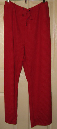 Northern Reflections Red Waffle Knit Lounge Pants Womens XL NEW