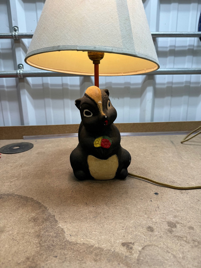 Vintage Skunk Lamp in Arts & Collectibles in Grande Prairie