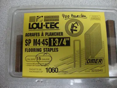 900 Agrafes pour plancher de bois calibre 15 $5.00, View more