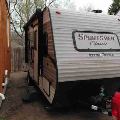 No longer needed but selling a great lite weight trailer ( each axel 3500 lbs) that sleeps 6. Has th...