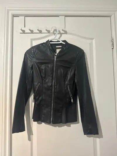 ZARA Black Leather Jacket, View more