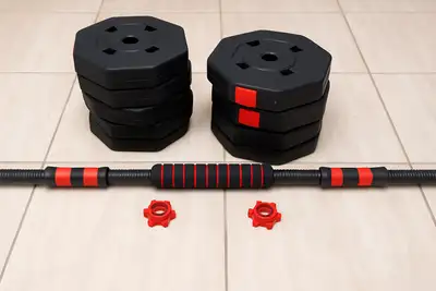 Adjustable Barbell Weight Set – Great Condition – $60, View more