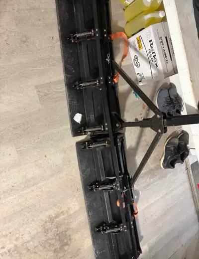 Selling Plowser 62-lb Fold-Up Black Hitch-Mounted Personal/Residential Snowplow. Attaches to front o...