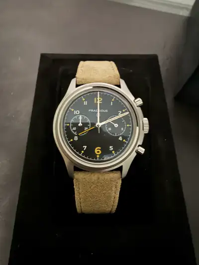 ****English below**** Montre chronographe militaire Praesidus PAC-76 Mecaquartz Kit complet boîte et...