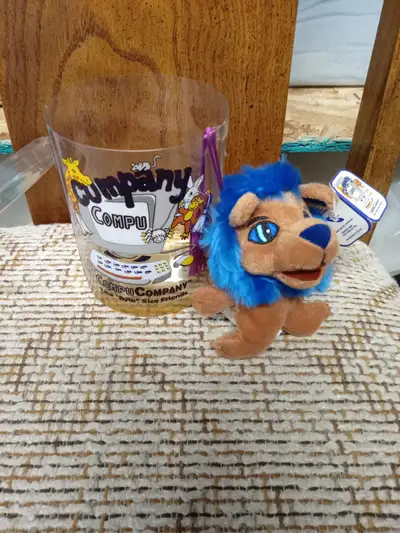 Small Stuffed Tiger in Holder Collectable (says to put by Computer) $8.00 PICK UP ONLY CASH ONLY Tex...