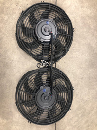 Electric fans dual 12 inch - double fans électriques 12 pouces 