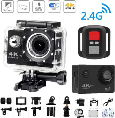 Action Camera Action Camera Ultra HD 4K WiFi Remote Control Spor, View more