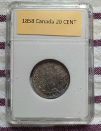 Canada's first 20 Cent Silver coin 1858 