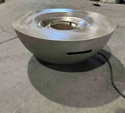 Modern gas fire pit • Propane gas setup • 2 available • Perfect for backyard, patio, or cottage Work...