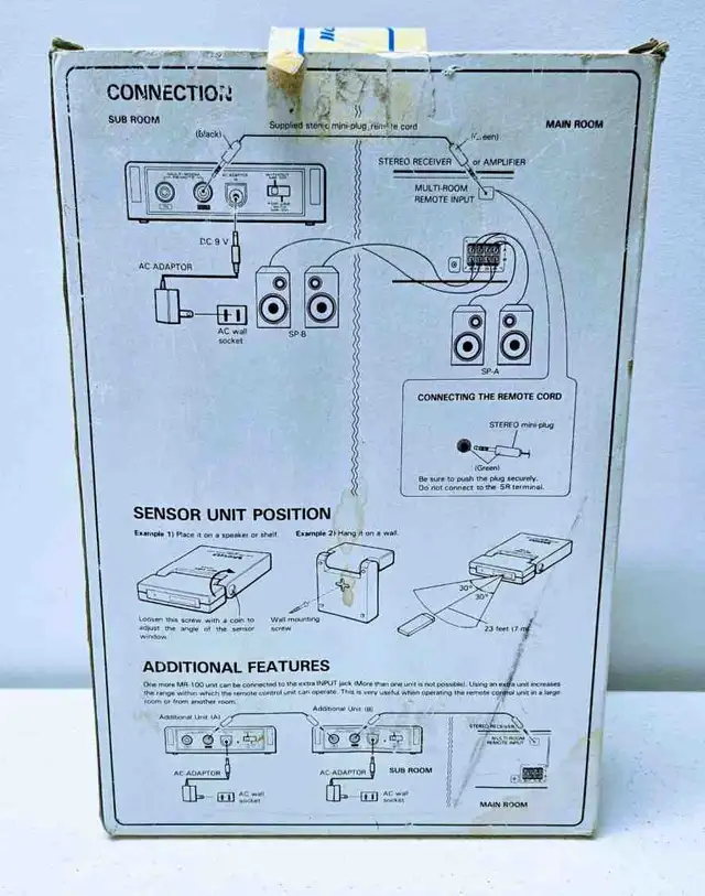 Pioneer MR-100 Multi-Room Remote Sensor Unit w Power Cord (Rare) in General Electronics in Oshawa / Durham Region - Image 4