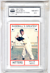 1982 TCMA WILLIE MAYS GREATEST HITTERS #6 GRADED 8.5 NM-MT+