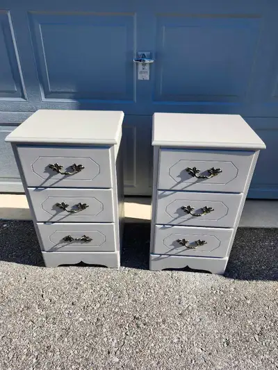 ***Pair of Three Drawer Refinished Nightstands***, View more