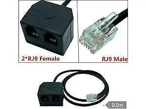 Câble ralonge de téléphone Y 25 pieds FM 2 x femelle – 1 x mâle, View more