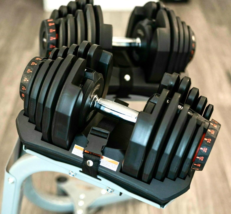 90Lb Adjustable Dumbbell Set (Pair) Exercise Equipment North Bay