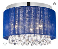 Blue Chandeliers Small Flush Mount Ceiling