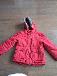 Kids Red Winter Jacket, BlueZoo, Age 6-8, Inner Fleece