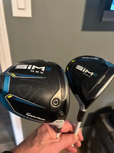 sim 2 max driver and 3 woods , View more
