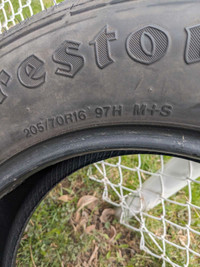 Firestone 205/70 16 inch summer tires