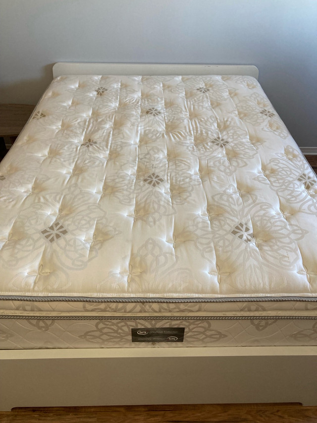 Queen size bed set (40cm double side mattress) in Beds & Mattresses in London