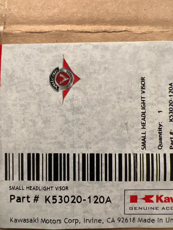 Kawasaki Vulcan Chrome Trim Small headlight Visor oe K53020-120A in Other in Barrie - Image 5