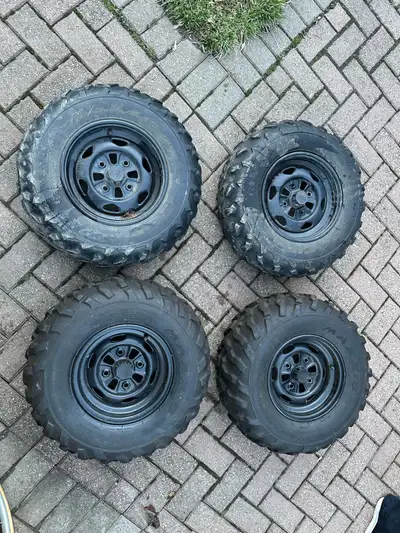 Set of wheels for Honda Rancher. Not sure what year machine they are off of. They were given to me a...