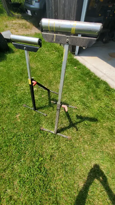 2 Roller Work Stands. Height adjustment from 27 - 42" Folding. $20.00 each Located north of Port Per...