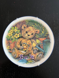 Blue Waters of England Bone China Teddy Bear Collectors Plate