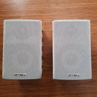 2 Optimus Pro X7 White Bookshelf Speakers