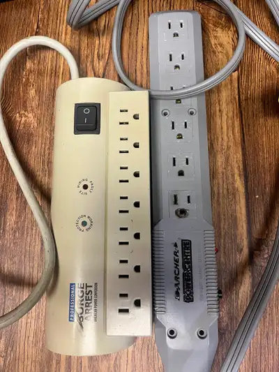 2 Power Bars with Surge Protection Used Good Shape, View more