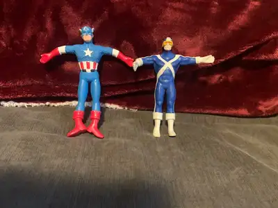 2 -Just Toys 6" Bendable Bendie Figures ~1989 / Captain & Cylcop, View more